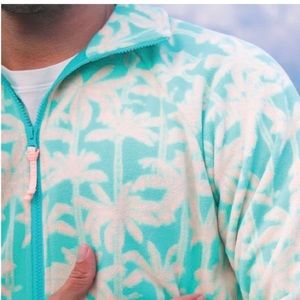 Chubbies Fleece Palms Up Neon ZipUp Sweater Coat